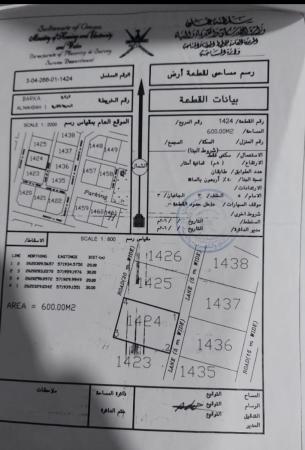 للبيع ارض سكنية ممتازة في بركاء النهضة 1 وسطية