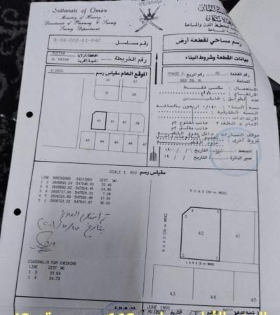 ارض سكنيه في الحزم الاولى الرستاق