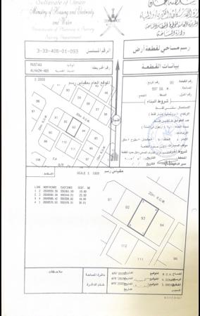 بيع أرض في مخطط الحزم ٤٥ قريبة من شارع العام ودائرة الزراعة
