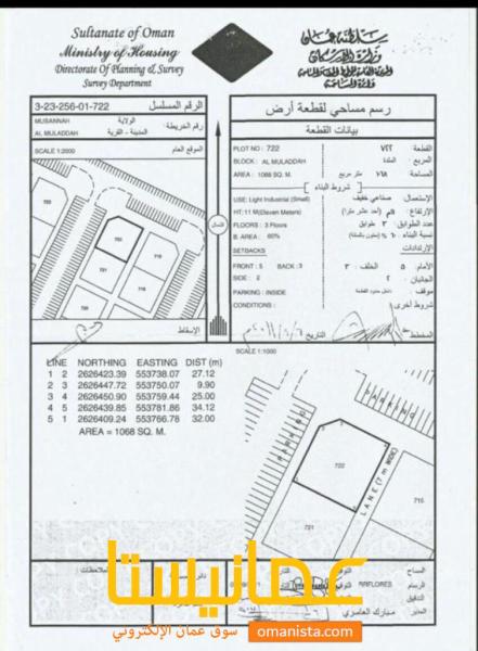 أرض صناعية للبيع الملده