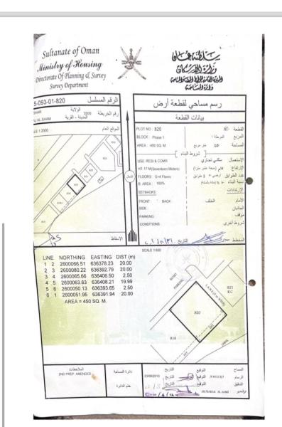 بنايه مع شقق في فلج الشام للبيع مكان ع شارع ومكان حيوي