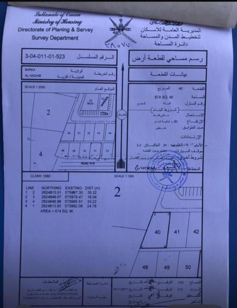 أرض سكنية ٥٧٣م بموقع ممتاز بمنطقة الصبيخي بولاية السويق