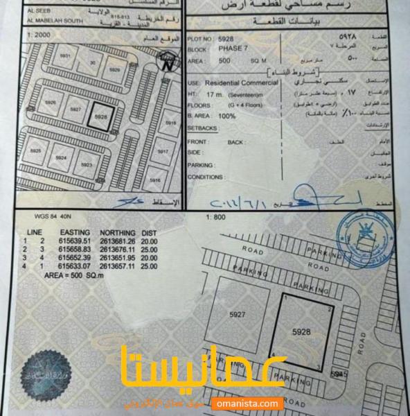 ارخص ارض للبيع في المعبيلة سكني تجاري