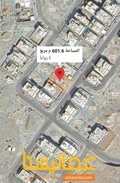 أرض سكنية للبيع في العامرات مساحة الأرض: 600م