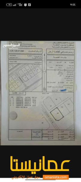 أرض للبيع في وادي المعاول منطقة مسلمات