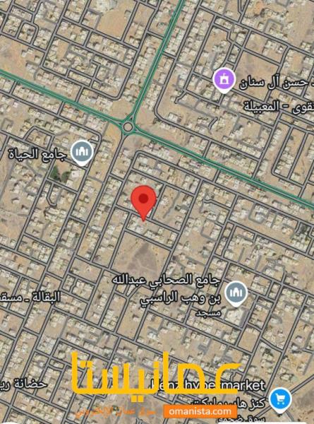 أرض سكنية للبيع في ولاية السيب مساحة الأرض : 1079